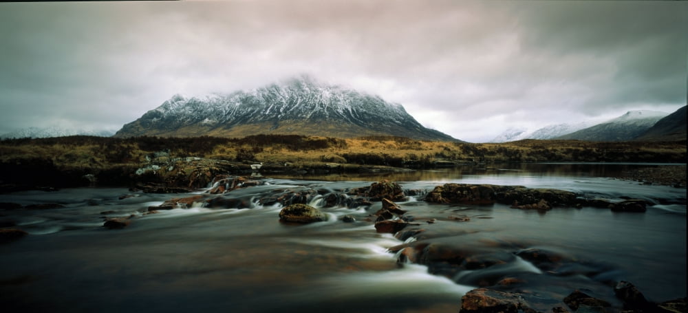 Buachaille Etive Moor Glencoe Highlands Scotland Canvas Art - Panoramic Images (9 x 27)