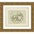 thumbnail image 1 of Buache 24x20 Gold Ornate Wood Framed with Double Matting Museum Art Print Titled - North Pole - Buache 1746, 1 of 4