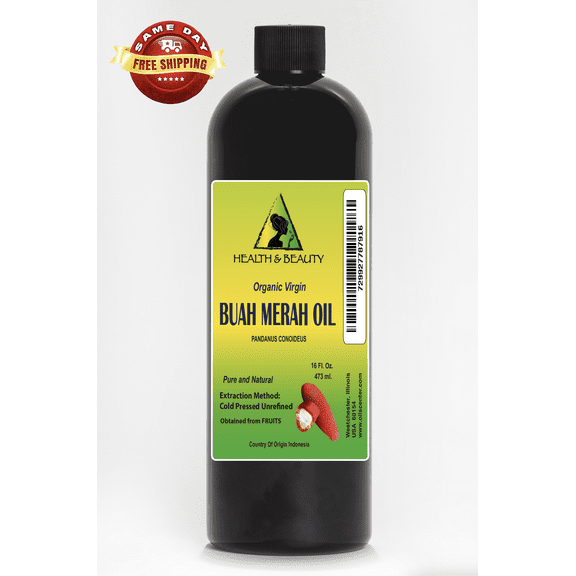 Buah Merah Oil Unrefined Organic Virgin Natural 100% Pure 16 oz
