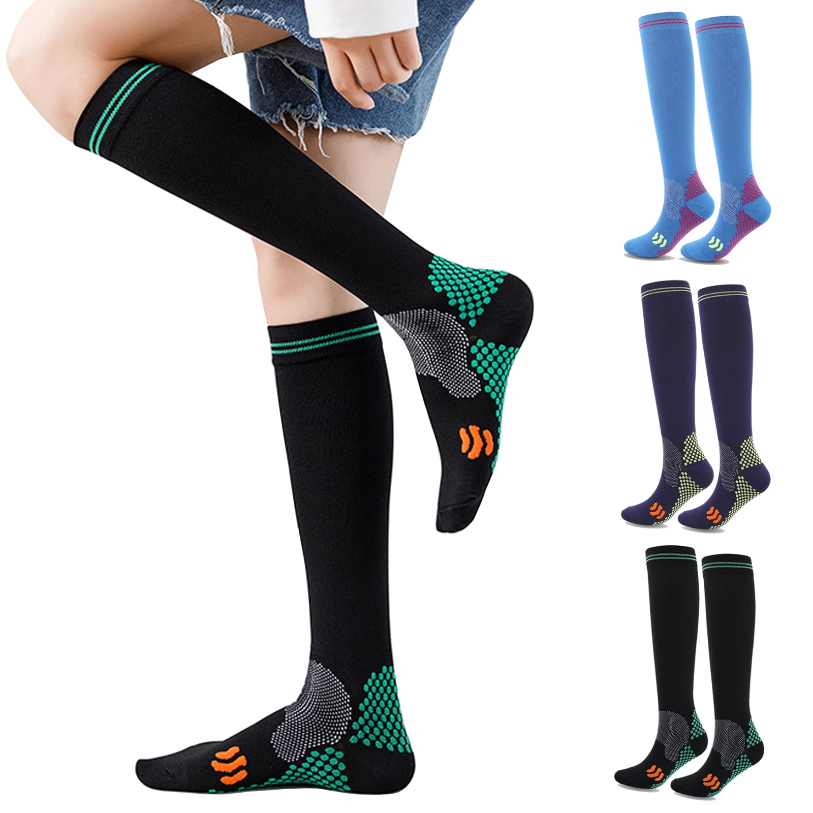 3 Pairs Medical Copper Compression Socks – 20-30mmHg Knee High For Men & Women, Multiple Sizes