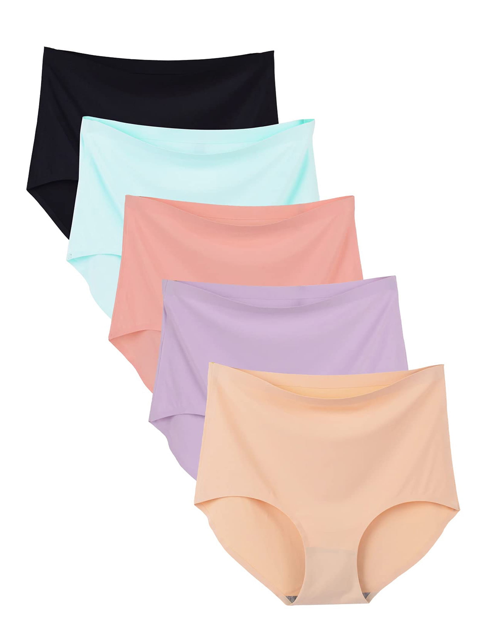 Buankoxy 5 Pack High Waisted Underwear for Women Seamless