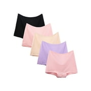 Buankoxy 5 Pack Women's Cotton Underwear Boyshort Panties,Multicolor,Size 6