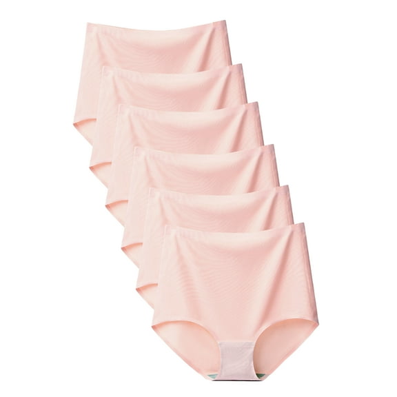 Buankoxy 6 Pack Seamless Underwear for Women High Waisted Panties Ladies Briefs, Size 7