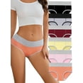 thumbnail image 1 of Buankoxy Cotton Underwear for Women Mid Waisted Full Coverage Briefs Panties 6 Pack,Size 5, 1 of 5