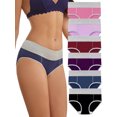thumbnail image 1 of Buankoxy Cotton Underwear for Women Mid Waisted Full Coverage Briefs Panties 6 Pack,Size 6, 1 of 5