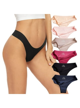 TAIAOJING Seamless Thongs For Women Panties Fashion Girls G String Sports  Underwear Lingerie Comfortable Thongs Underpants T Back 6 Pack 