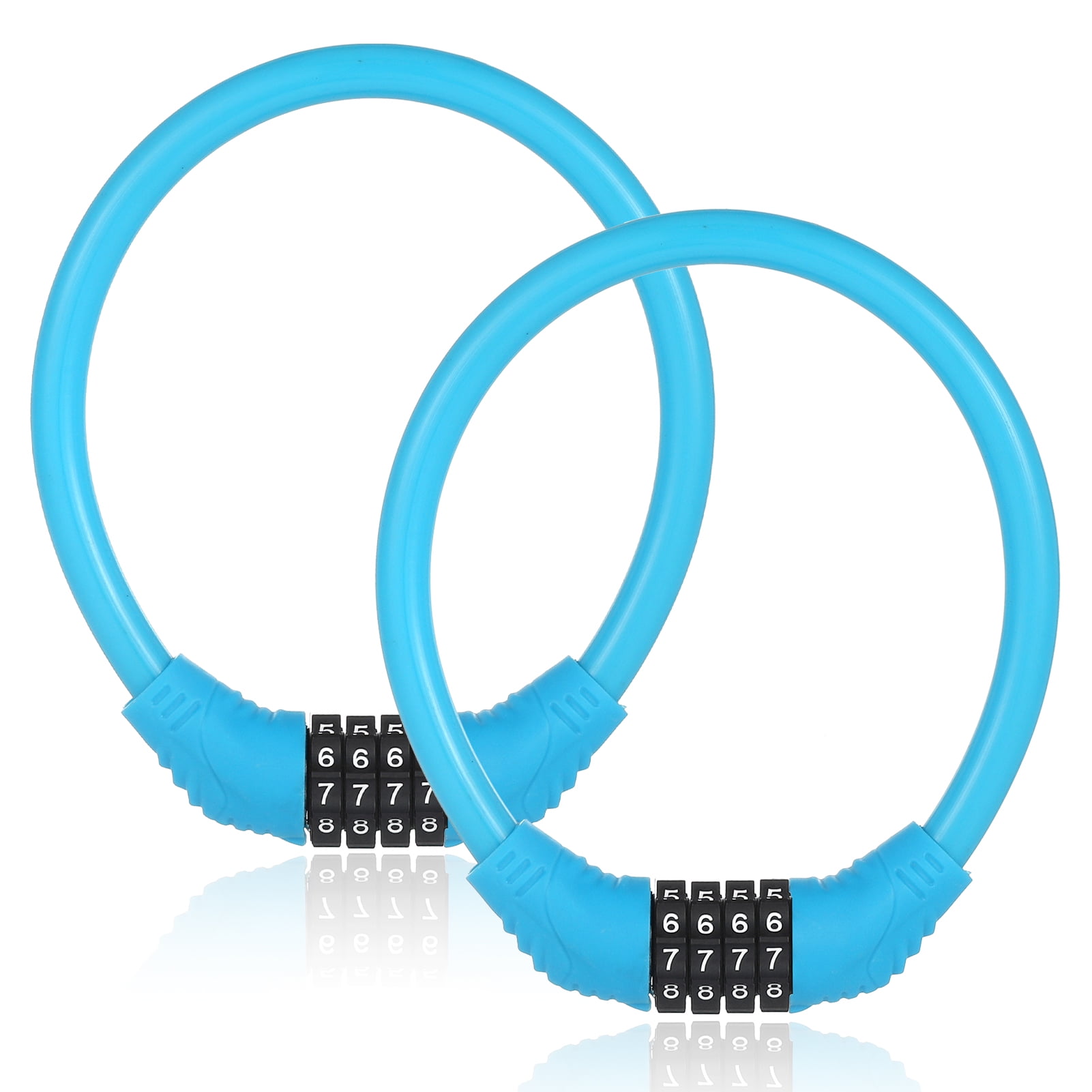 Bubabox 2 Pcs Bike Lock with Combination Resettable Code, Portable