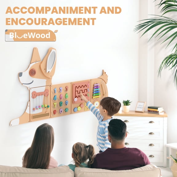 Buballino Corgi Activity Wall Busy Board Panels Sensory Toy