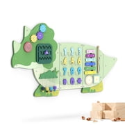 Buballino Wall Busy Board Set, Sensory Wooden Activity, 4 Panel, Learning Toy for Toddlers, Large