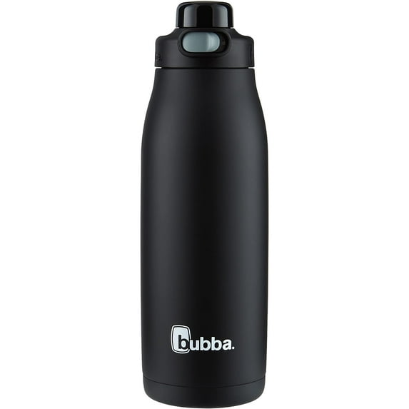 Bubba Radiant Stainless Steel Water Bottle with Push-Button Chug Lid 32oz., Licorice Rubberized