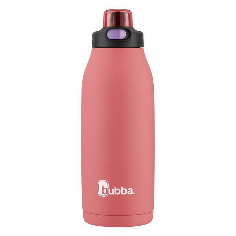 bubba 40oz Radiant Push Button Water Bottle with Straw Rubberized Stainless