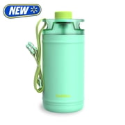 Bubba 64oz DualSip Insulated Stainless Steel Water Jug with Built-In Straw and Drink Opening and Carrying Strap, Tropical Eclipse Mint/Green
