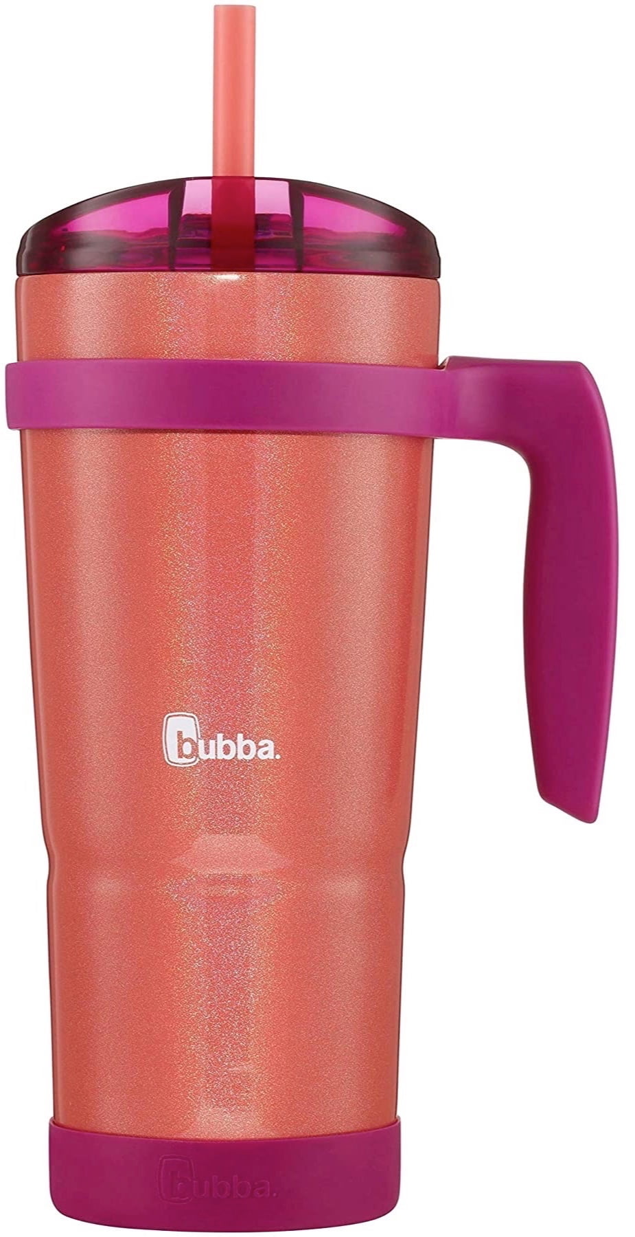 40oz Hot Pink Matte Tumbler With Handle and Straw, 40oz Bright