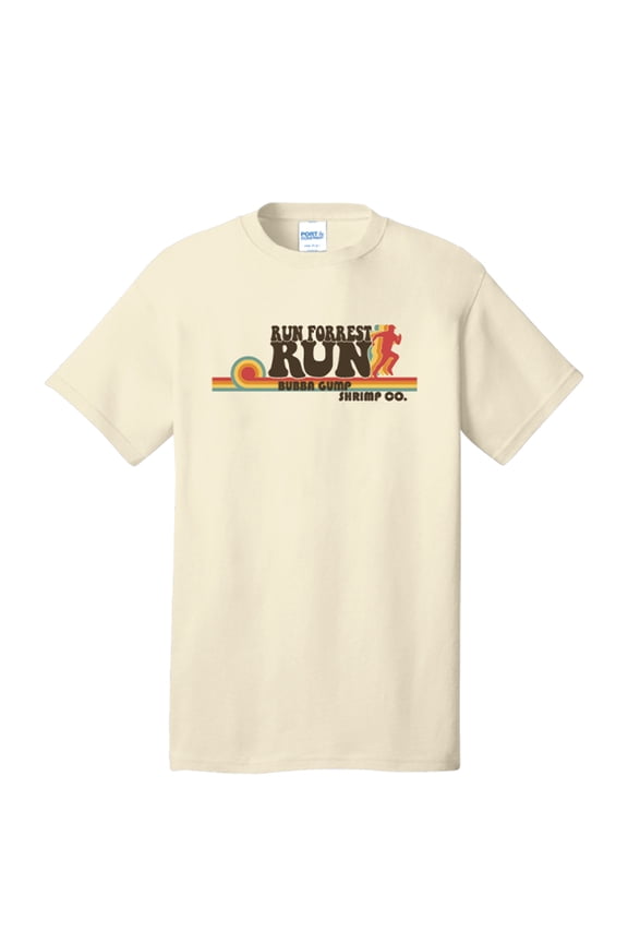 Bubba Gump | Retro Run Forrest Run | Natural Adult Tee