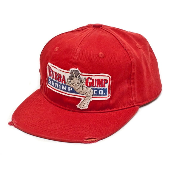 Bubba Gump Shrimp Co. Unisex-Adult One Size Embroidered Distressed Cap Red