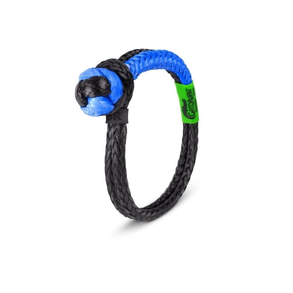 Bubba Rope 3/8 Inch Nexgen Pro Gator-Jaw Synthetic Soft Shackle, Blue And Black