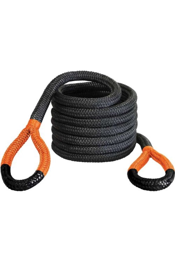 BIG BUBBA 30-FOOT Model 176720ORG Off-Road Power Stretch Kinetic Kit 1-1/4" x 30' ft. Recovery Rope With Breaking Strength of 52300 Lb. In Orange / Black Color, Accessory Ideal for Recovery