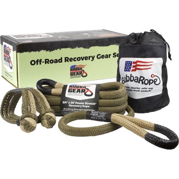 Bubba Rope Jeep Gear Set 3/4"x - 20' Rope W/2 Gator Shackles