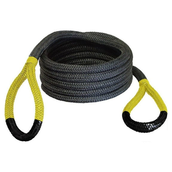 Bubba Rope SIDEWINDER XTREME Model 176653YL Off-Road Power Stretch Kinetic Kit 5/8 x 20 ft. Recovery Rope With Breaking Strength of 14000 Lb. In Yellow / Black Color