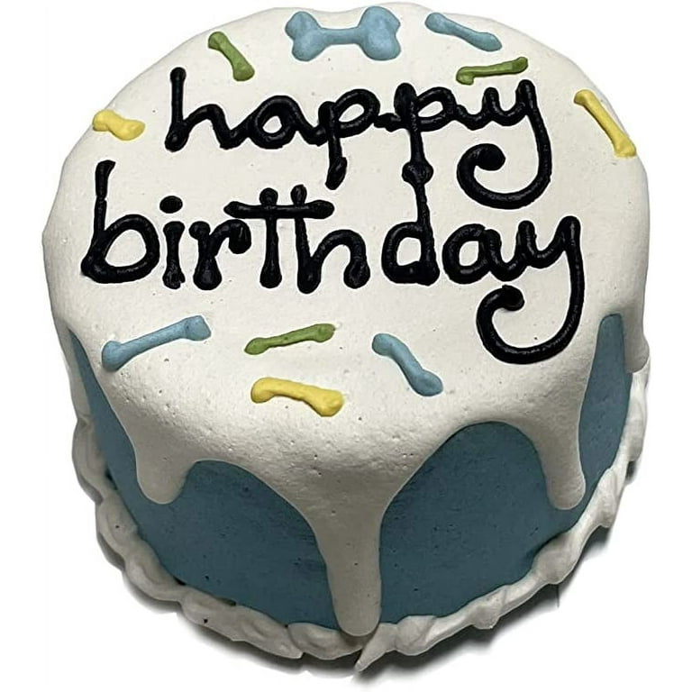 Bubba Rose Biscuit Company Blue Dog Birthday Baby Cake Crunchy Biscuit Texture Natural Gourmet Dog Treat Dog Cake 3 inch 1 Count Made in The USA Walmart