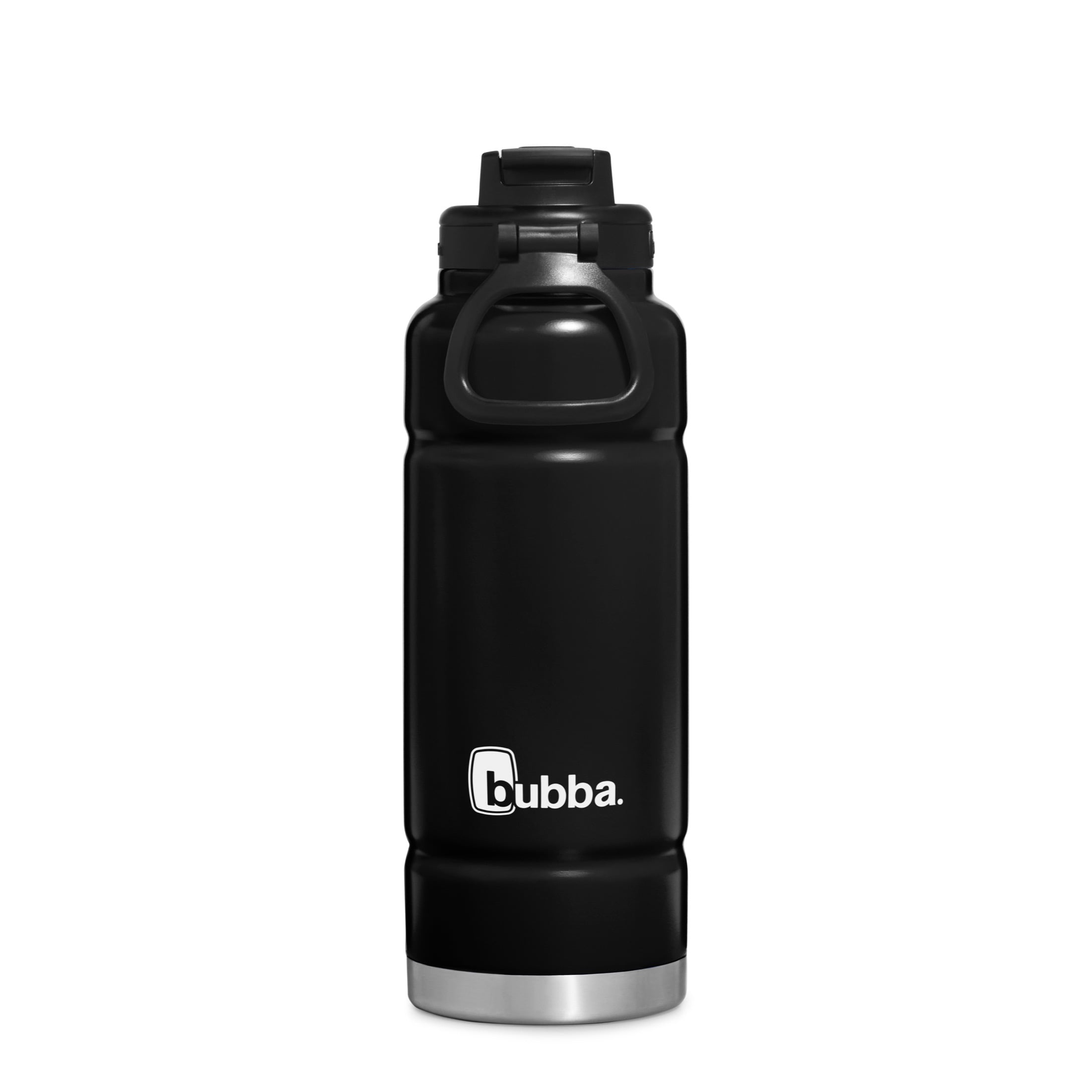 Bubba Trailblazer 40 oz Licorice and Silver Solid Print Stainless Steel Water Bottle with Straw Lid