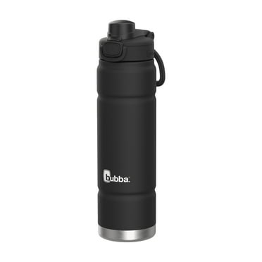 Bubba Stainless Steel Trailblazer Water Bottle with Straw, Rubberized Black, 24oz.