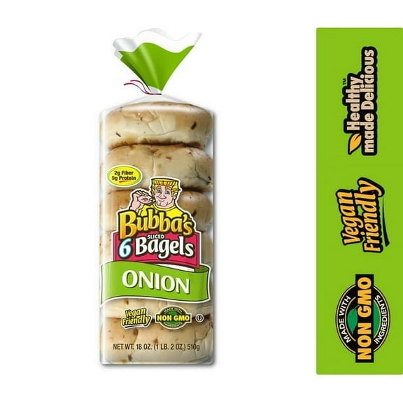 Bubba's Onion Bagels, 6 ct (Pack of 3)