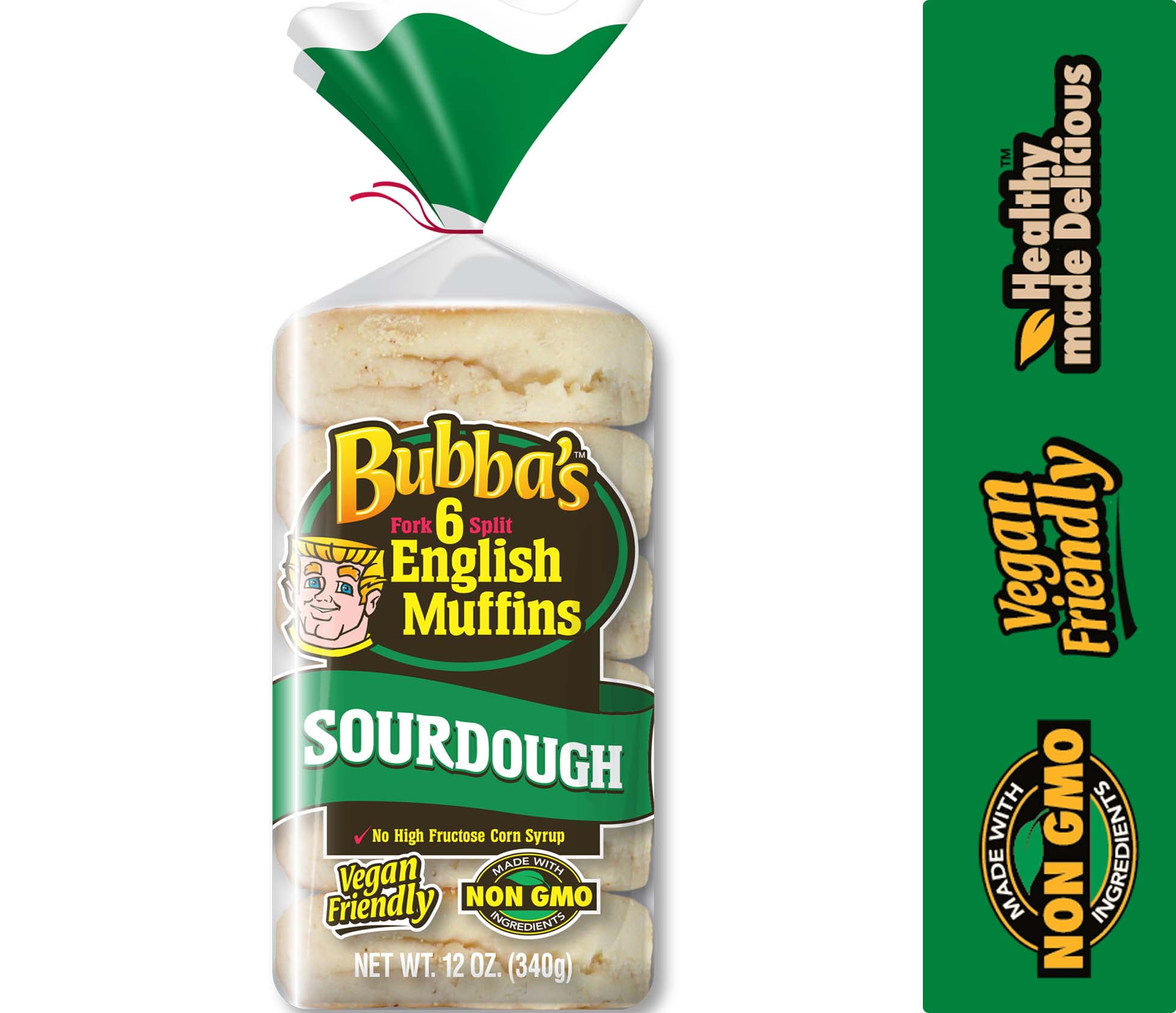Bubba's Sourdough English Muffins, 12 oz, 6 Count