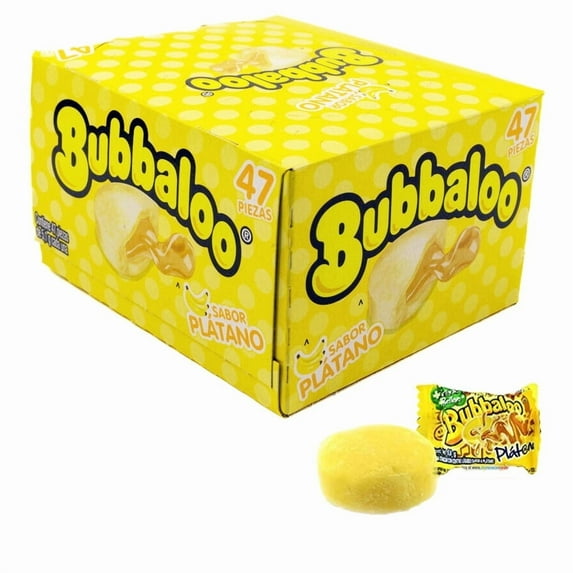Bubbaloo's Mouthwatering Mexican Favorite Bubble Chewing Gum (Banana- Platano) (47 pcs)