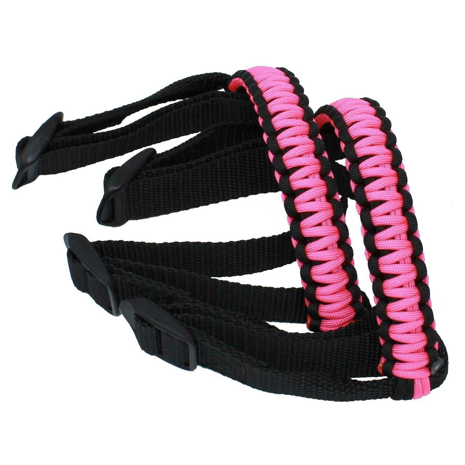 BubbasGarageTv Hot Pink Paracord Roll Bar Grab Handles for Jeep