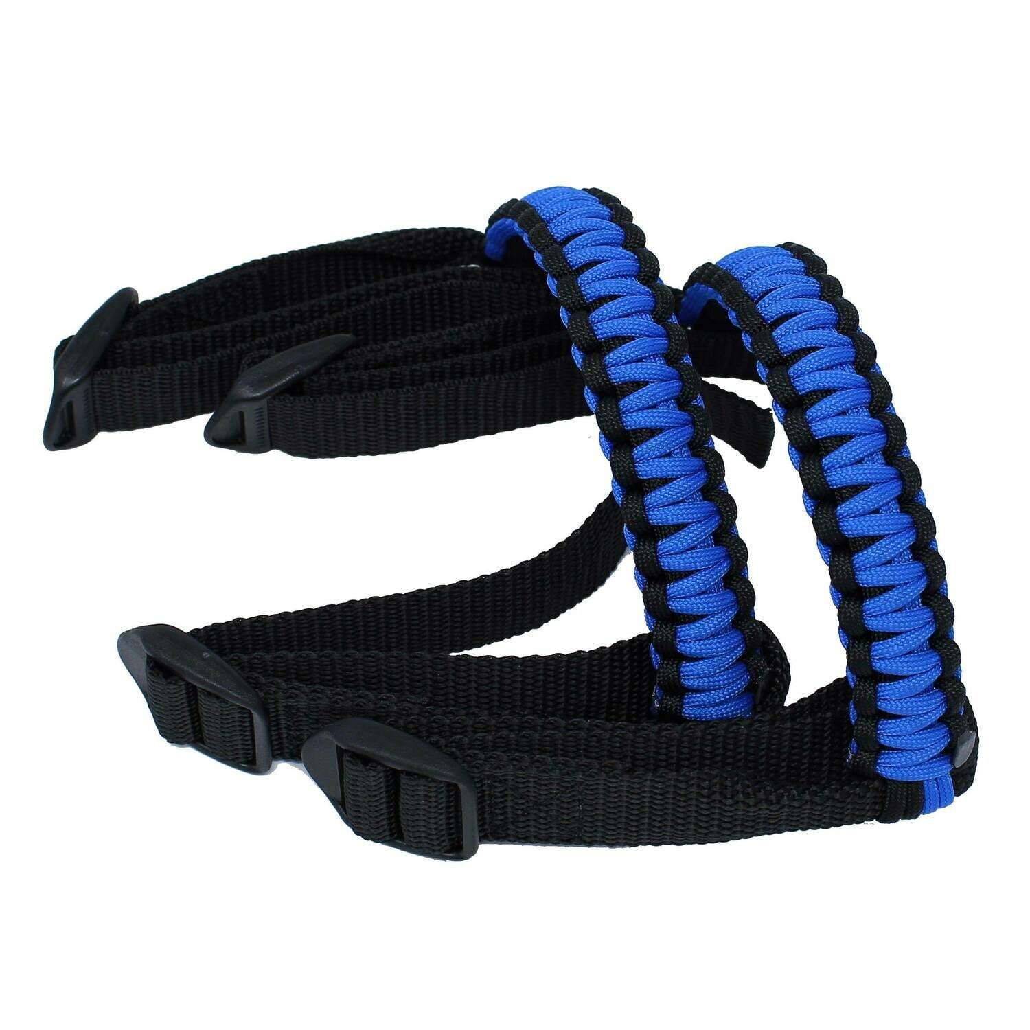 BubbasGarageTv Royal Blue Paracord Roll Bar Grab Handles for Jeep Wrangler/Gladiator CJ, YJ