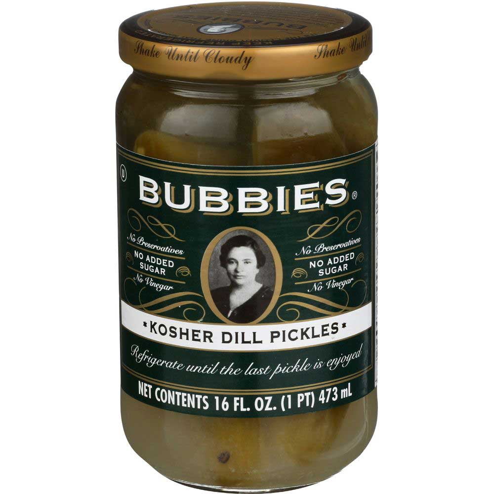 Bubbies Baby Kosher Dill Pickles, 16 Ounce 6 per Case.