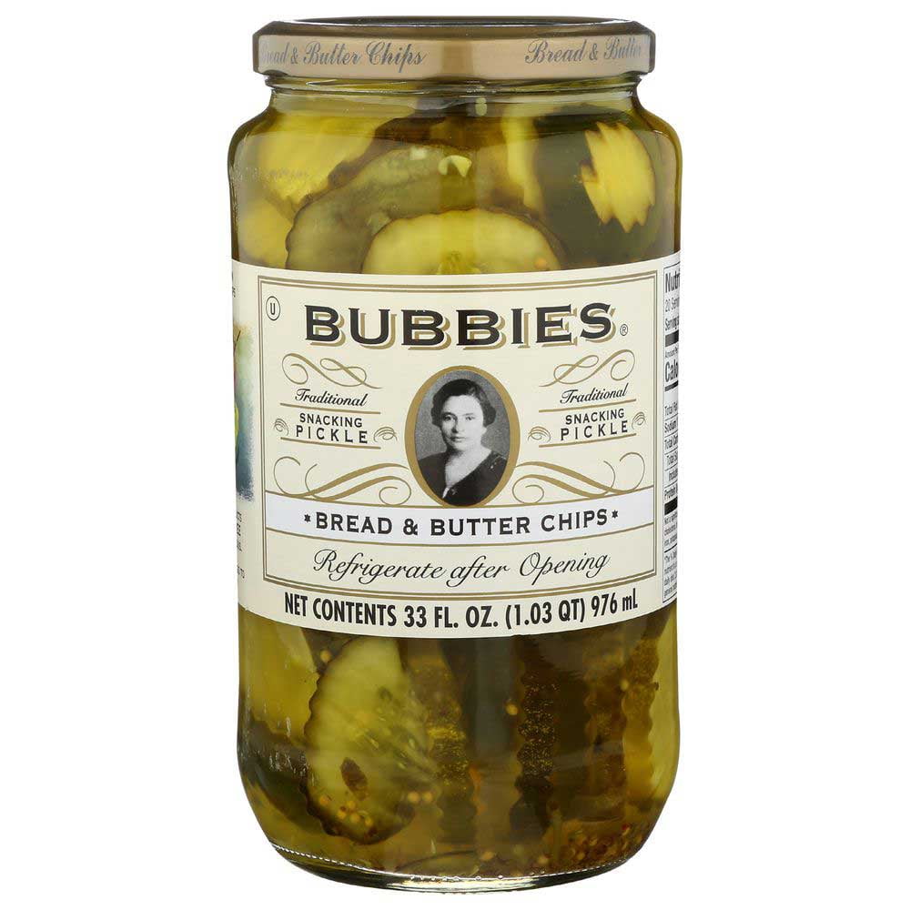 Bubbies Bread and Butter Pickle Chips, 33 Ounce 6 per Case