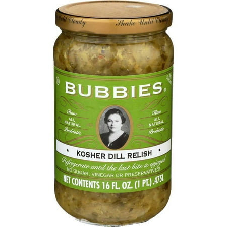 Bubbies Kosher Dill Relish, 16 Ounce -- 6 per Case.