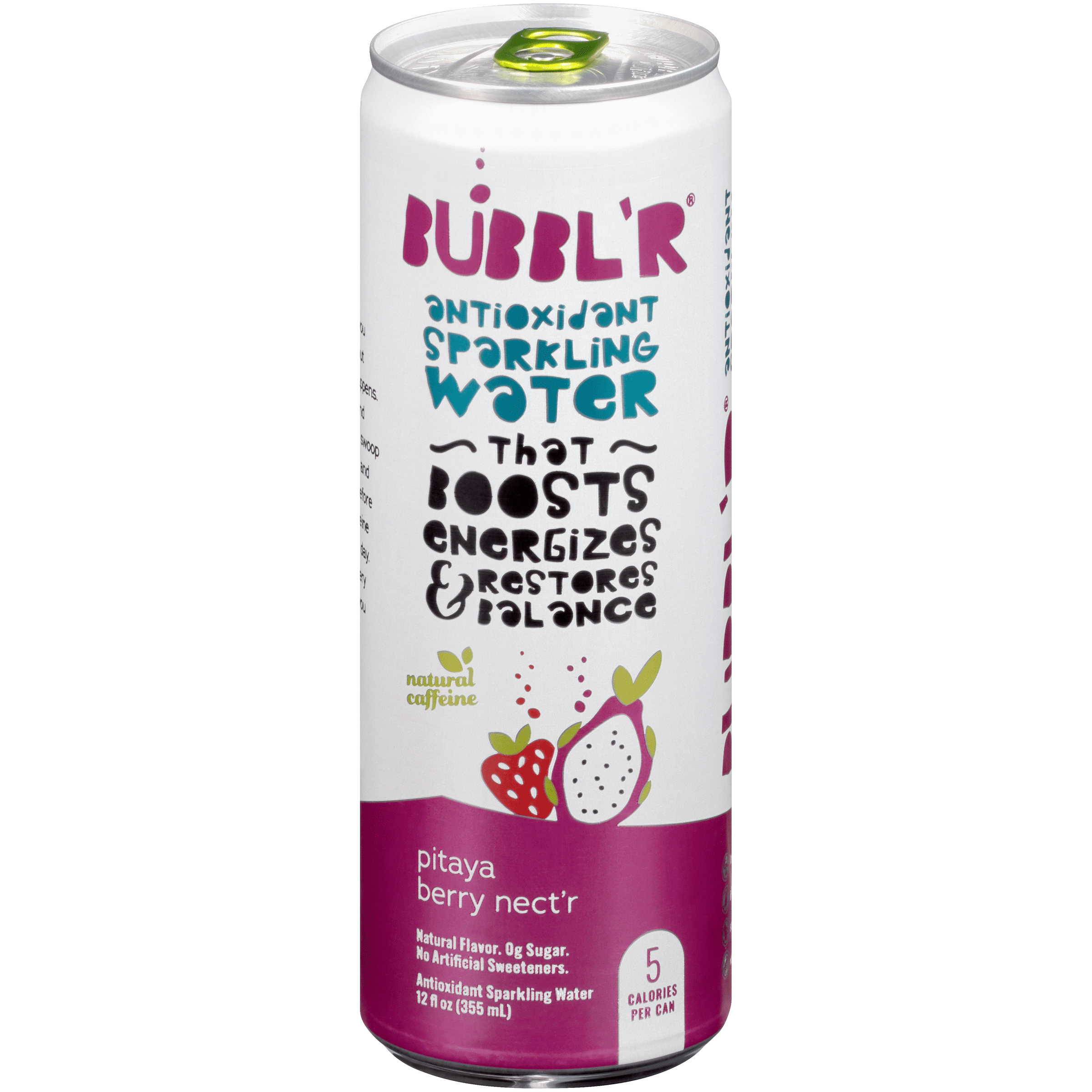 Bubbl'r Pitaya Berry Antioxidant Sparkling Water with a Boost of