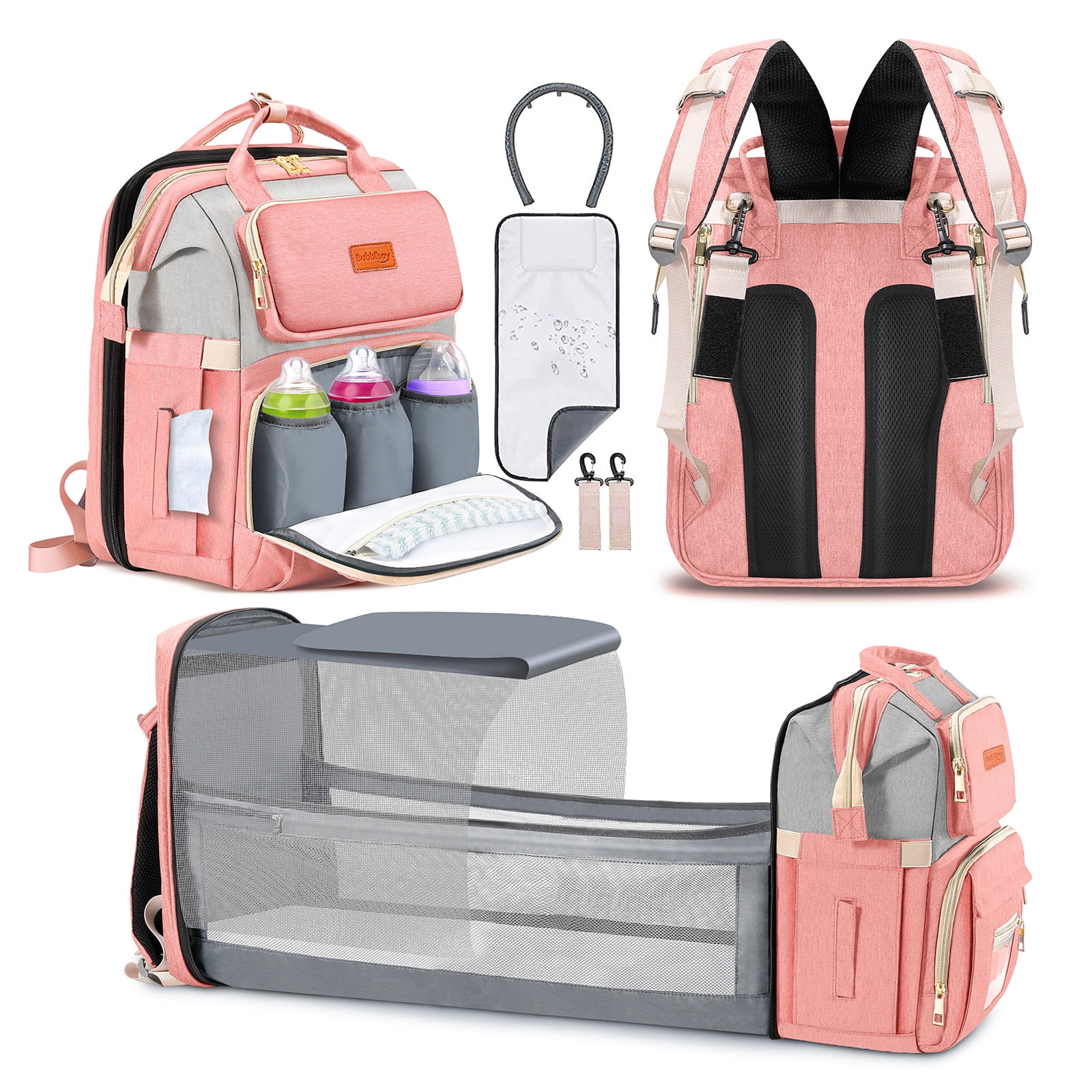 Bubblbay Diaper Bag Backpack 16 Large Pockets Multifunctional