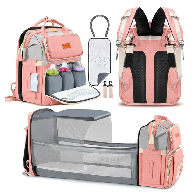 Bubblbay Diaper Bag Backpack, 16 Large Pockets Multifunctional Portable Baby Travel Bags for