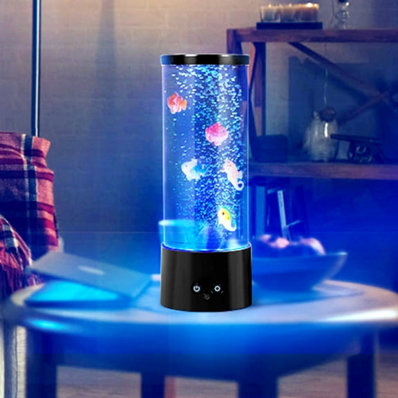 Bubble Aquarium Lamp with Remote, Color Changing Fish Tank with 17 Colors & 4 Lighting Modes, USB/Battery Powered Mood Light for Home Decor, Kids Gift & Relaxation