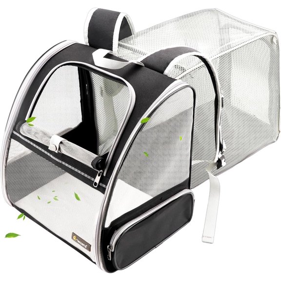 Bubble Backpack Pet Carrier for Cats and Dogs Expandable Black