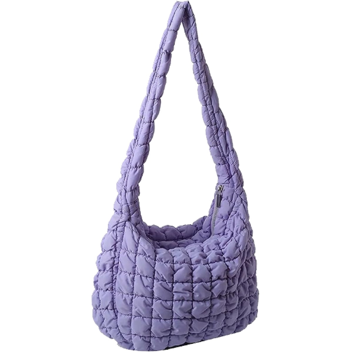 ★TOUT Y EST★ Women's Quilted Shoulder Bag PurpleQP222WBG41 Bubble Bags for Women Quilted Tote Bag for Women Puffer Bag