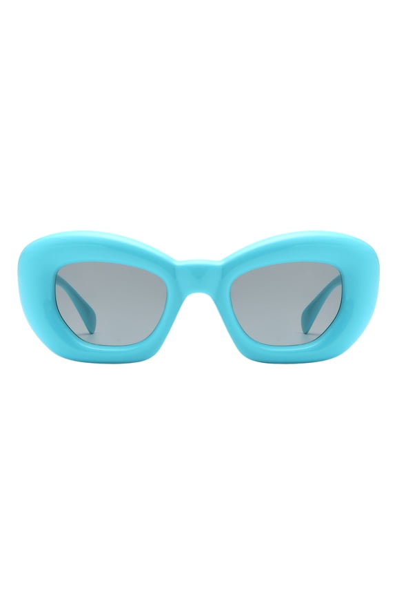 Bubble Balloon Pop Sunglasses Women's Square Butterfly Shape UV400 Blue