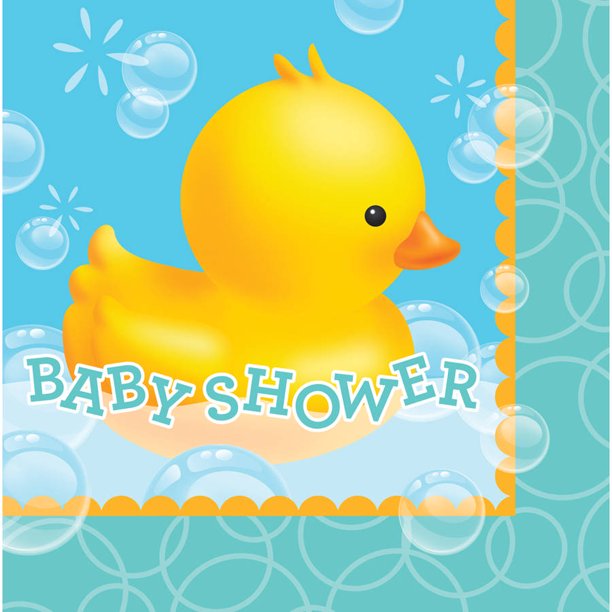 Bubble Bath Baby Shower Napkins, 16Pack