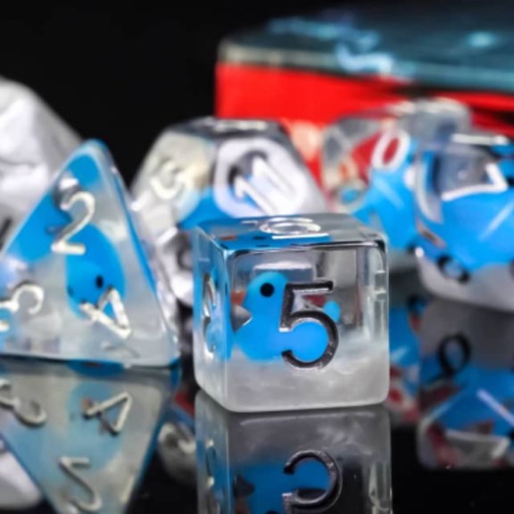 Foam Brain Games Poly Set - Bubble Bath w/Silver (7) New