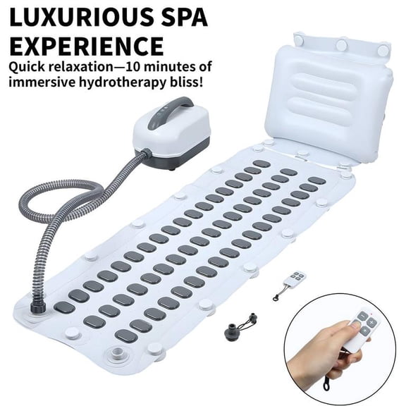 Bubble Bath Mat, Spa Mat for Bathtub for Home Relaxation, Gray