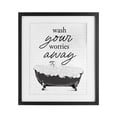 thumbnail image 1 of Stupell Industries Farmhouse Bubble Bath Wash Worries Black Framed Print Under Glass, 17 x 21, by Lettered and Lined, 1 of 8