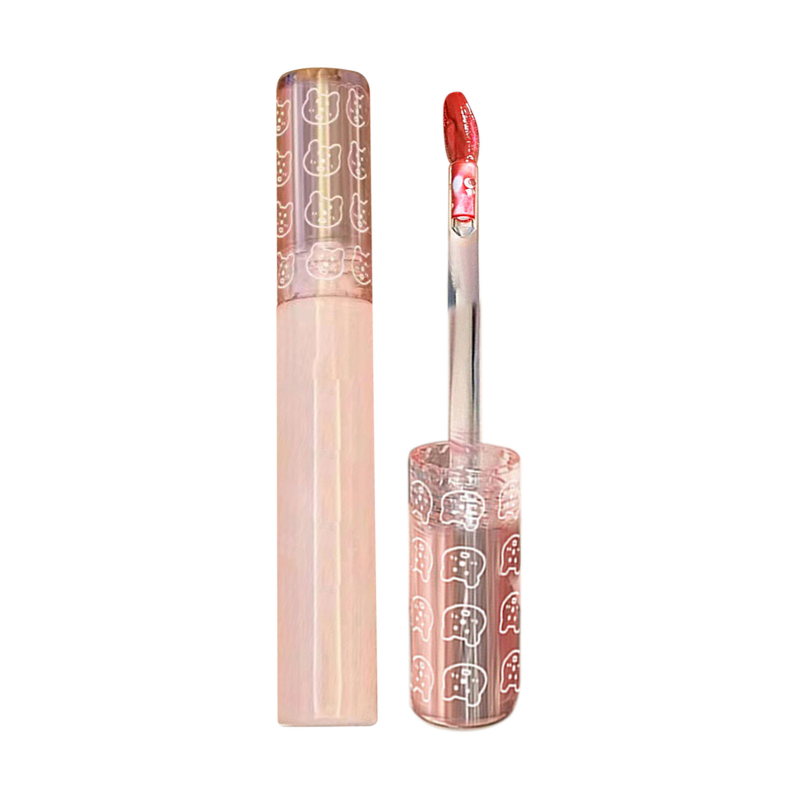 Bubble Bear Lip Glaze Mirror Water Light Glass Toot Lip Mud Lipstick ...