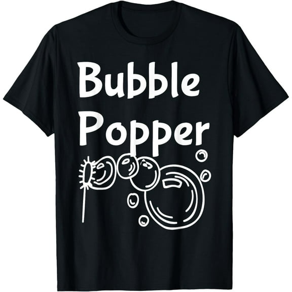 Bubble Blower Popper Matching Costume Parent Child T-Shirt men and women can wear,black,white,creative gift