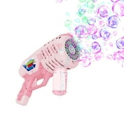 Contixo Bubble Gun Blaster for Kids & Toddlers, Leak-Proof Design, Bubble Machine, Includes Bubble Solution - Pink