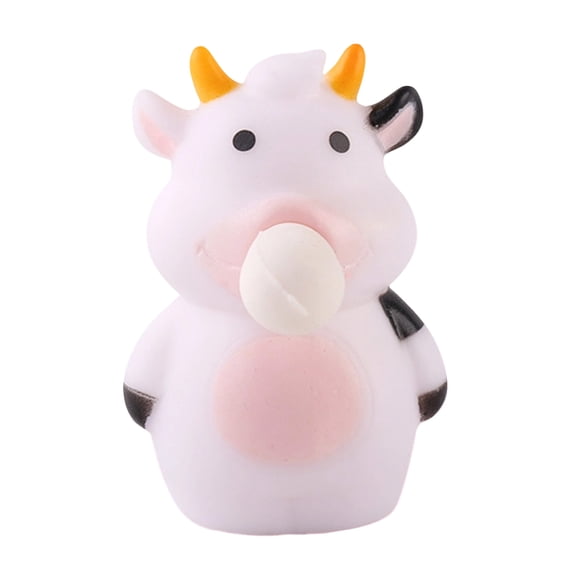 Bubble Blowing 5.9 Inch Funny Cow Slow Rising Squishy, Interactive Stress Relief Sensory Fidget, Stress & Anxiety Relief Humor Squeeze, Party Favors Goodie Bag Stuffers