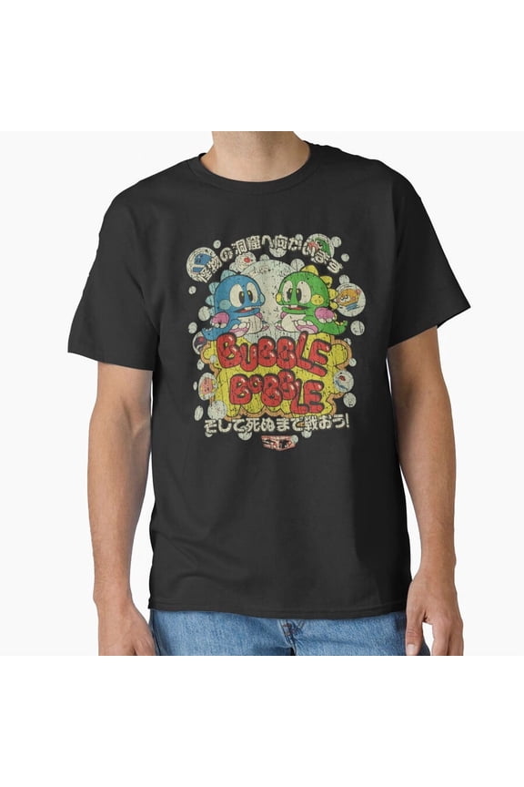 Bubble Bobble 1986 Retro Arcade Gaming Classic Pixel Style Art Unisex T-Shirt up to size 5XL